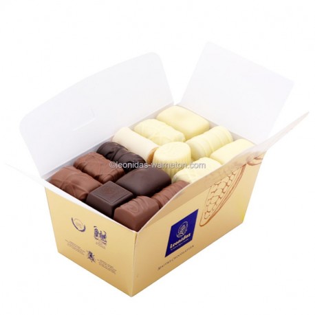 Leonidas - Assortiment de chocolats moitié blanc moitié mélange - Ballotin de 250gr - Leonidas Warneton (B)