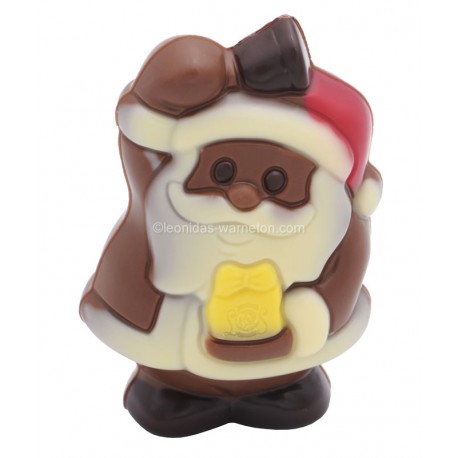 Leonidas - Père Noël en chocolat au lait coloré creux  (40gr) - Leonidas Warneton (B)