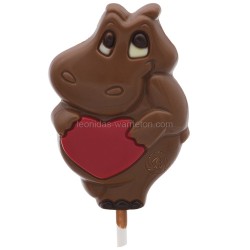 Leonidas - Sucette hippopotame chocolat lait (35gr) - Leonidas Warneton (Belgique)