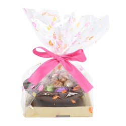 Leonidas Demi coquille en chocolat au lait garnie de 16 petits oeufs de Pâques Leonidas