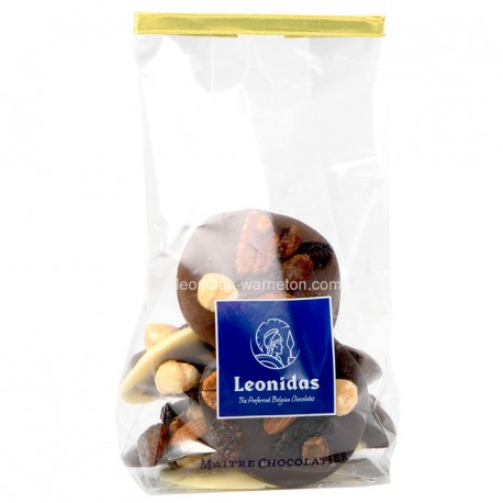 Leonidas - Sachet de mendiants noir, lait et blanc (120gr) - Leonidas Warneton (Belgique) 