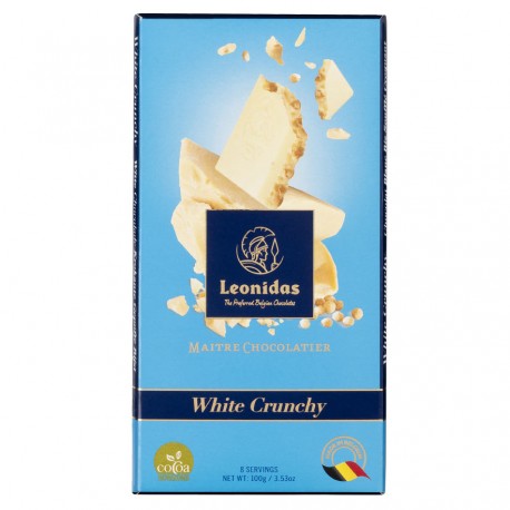 Leonidas Tablette de chocolat blanc croustillant (100gr) - Leonidas Warneton (Belgique)