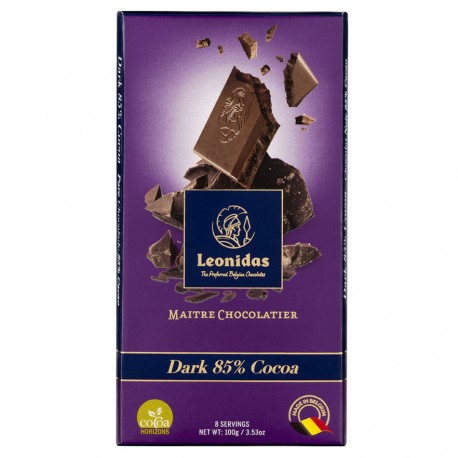 Leonidas - Tablette de chocolat noir 85% cacao (100gr) - Leonidas Warneton (Belgique)