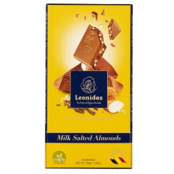 Leonidas Tablette chocolat lait  amandes salées  (100gr)