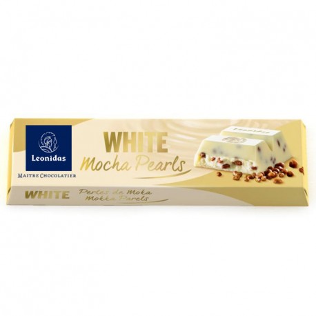 Leonidas  - Bâton chocolat blanc aux perles de moka (50gr) - Leonidas Warneton (Belgique)