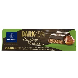 Leonidas bâton chocolat noir praliné noisettes  (50gr)