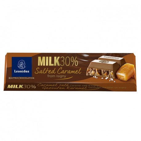 Leonidas - Bâton de chocolat au lait fourré caramel au beurre salé (50gr) - Leonidas Warneton (Belgique)