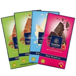 Leonidas - Pack de 4 tablette de chocolat  (4x100gr) - Leonidas Warneton (Belgique)