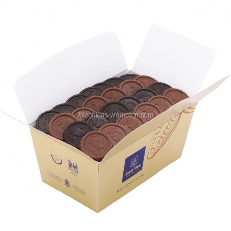Leonidas - Caraques moitié chocolat noir moitié chocolat au lait (1kg) - Leonidas Warneton (Belgique)