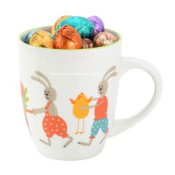 Mug Famille Lapins et 30 petits oeufs de Pâques