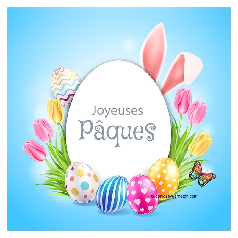 Leonidas Warneton Online - Carte message "Joyeuses Pâques"