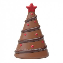 Leonidas - Sapin de Noël en chocolat au lait coloré creux (50gr) - Leonidas Warneton (B)