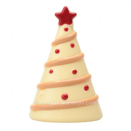 Leonidas - Sapin de Noël en chocolat blanc multicolore (100gr) - Sans huile de palme - Leonidas Warneton (B)
