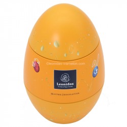 Leonidas -Leonidas -  Oeuf en métal garni depetits oeufs de Pâques (±350gr) - Leonidas Warneton (Belgique)