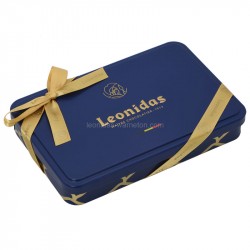 Leonidas Warneton (B) - Coffret Cadeau en métal garni de 14 chocolats Leonidas assortis
