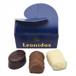 Leonidas Mini ballotin 3 chocolats noir, lait et blanc