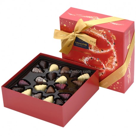 Leonidas Coffret cadeau garni de 40 sapins de Noël en chocolat - Leonidas Warneton (Belgique)